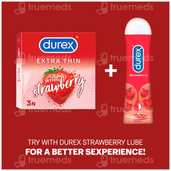 Durex Extra Thin Wild Strawberry Condoms 3